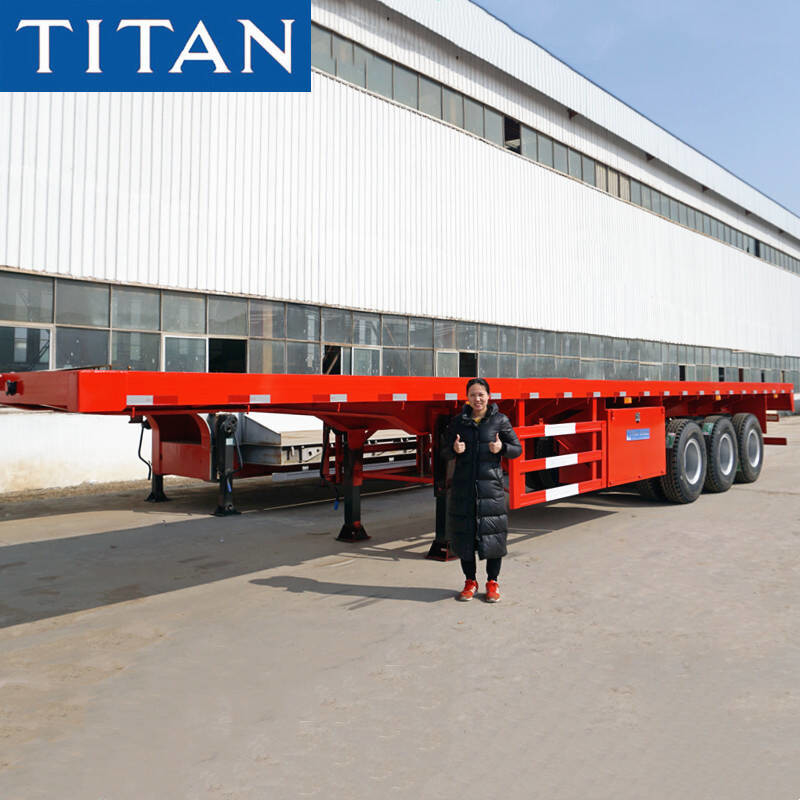40 ft shipping container tri axle flatbed trailers for sale near me supplier