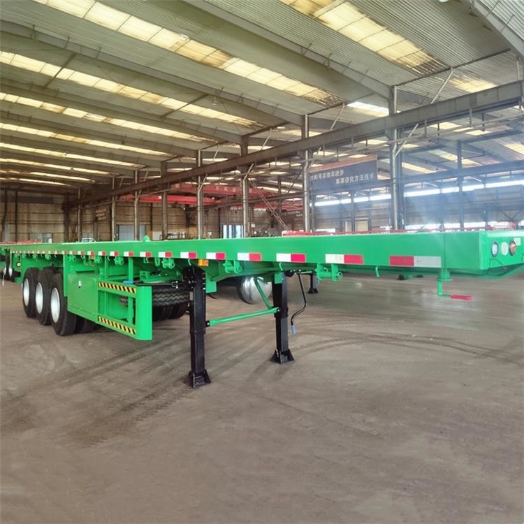 (Spot Promotion) China 40 ft shipping container tri axle flat deck trailer for sale supplier
