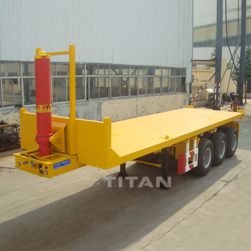 Tipping container semi trailer tipper container tipping flatbed trailer