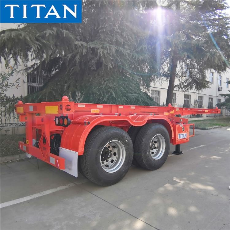 2 Axle Container Trailers 20ft Container Moving Trailer for Sale