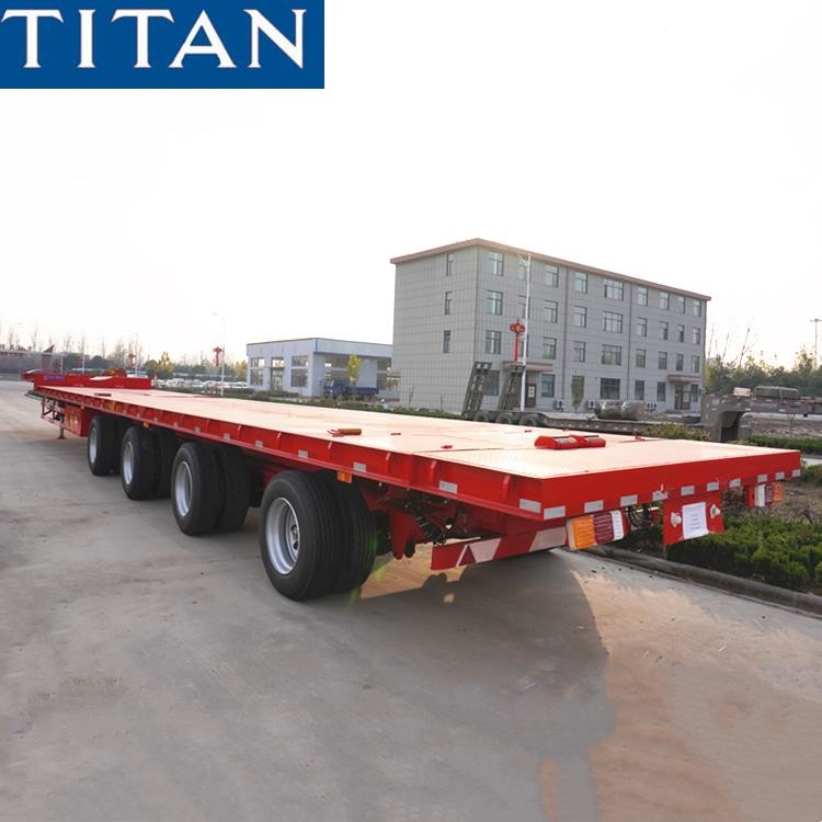 58M Wind Blade Turbine Transport Telescopic Trailer 4 Axle Extendable