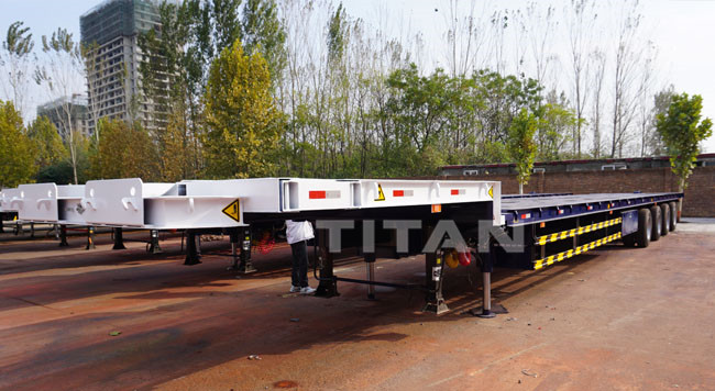 Extendable Trailer 58M Wind Blade Turbine Transport 4 Axle Telescopic