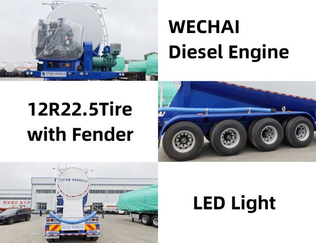 TITAN 4 Axle 40m³ Cement Tanker Semi Trailer  Cement Tanker Price