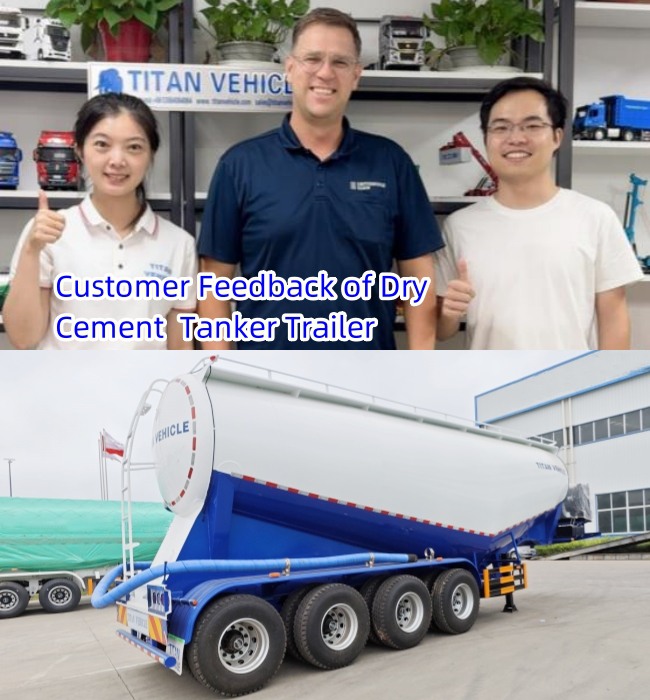 TITAN 4 Axle 40m³ Cement Tanker Semi Trailer  Cement Tanker for Sale