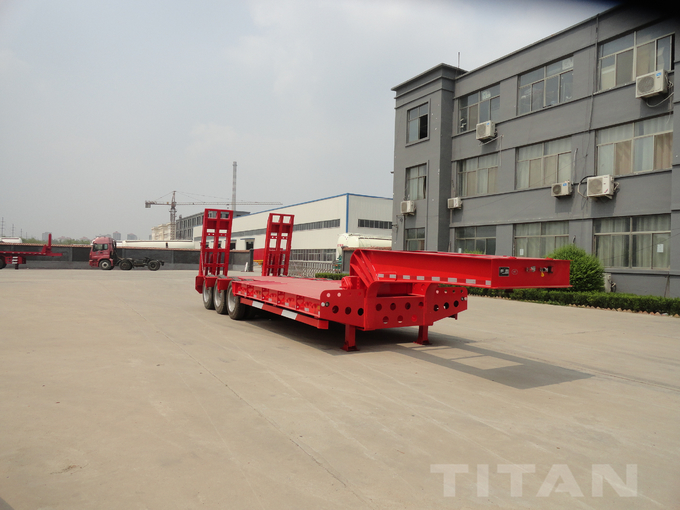​40 FT Tridem Axle Semi Low Bed Trailer with low bed trailer specification will send to Africa market